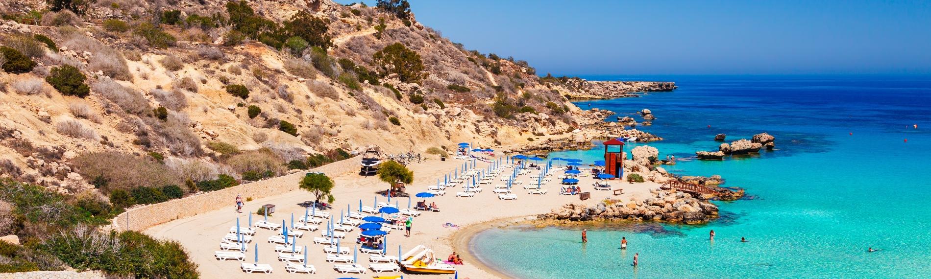 A view of Nissi Beach in Cyprus
